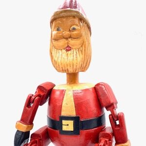 Hand Carved and Hand Painted Santa Bank